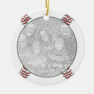 Softball Blue och White Ram Ornament