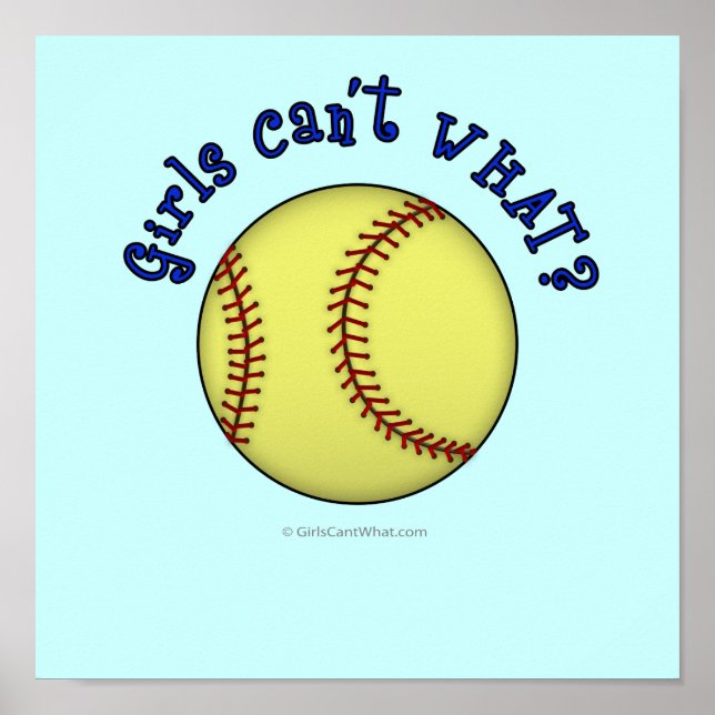 Softball-Blue Poster (Framsidan)