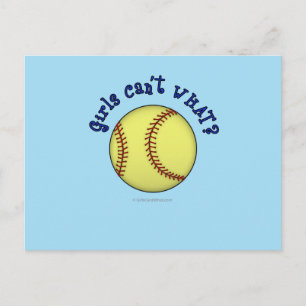 Softball-Blue Vykort