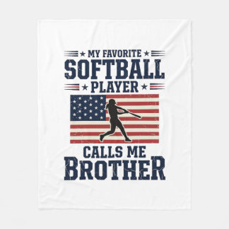 Softball Brother Patriotic Vintage Engraving Shirt Fleecefilt