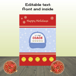 Softball bus christmas helgdagars anpassningsbar h helgkort