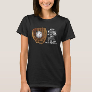 Softball Catcher Jesus Religiösa Baseball T Shirt