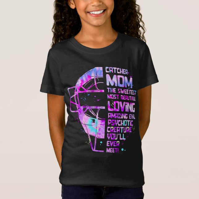 Softball Catcher Mamma den sötaste lyktan L T Shirt (Framsida)
