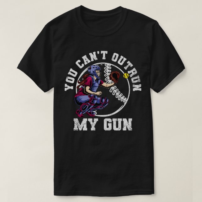 Softball Catcher Softball Girl T Shirt (Design framsida)