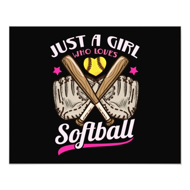 Softball Catcher Softball Player Fototryck (Framsidan)