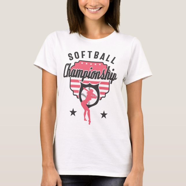 Softball Championship T Shirt (Framsida)