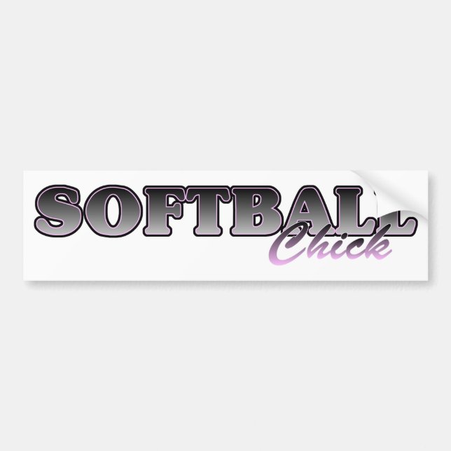 Softball-Chick Bildekal (Framsidan)