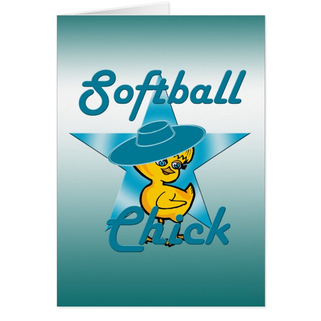 Softball-Chick nr 7 Hälsningskort (Framsidan)