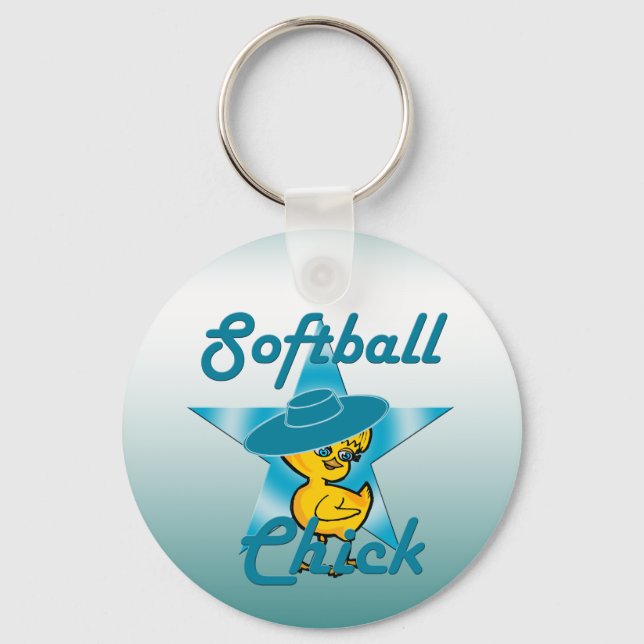 Softball-Chick nr 7 Nyckelring (Framsida)