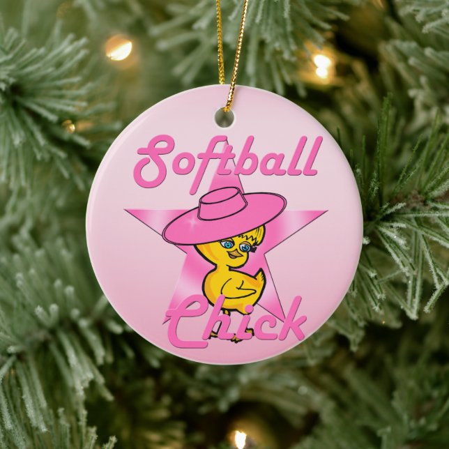 Softball-Chick nr 8 Julgransprydnad Keramik (Träd)