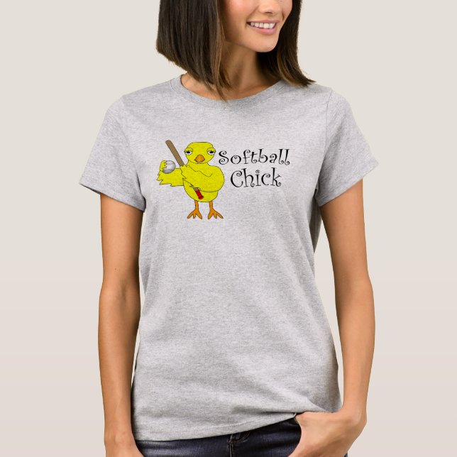 Softball-Chick T Shirt (Framsida)