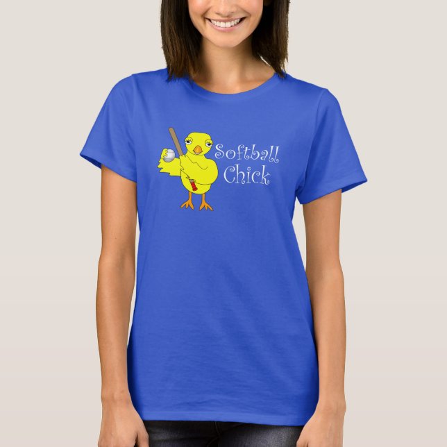 Softball-Chick T Shirt (Framsida)