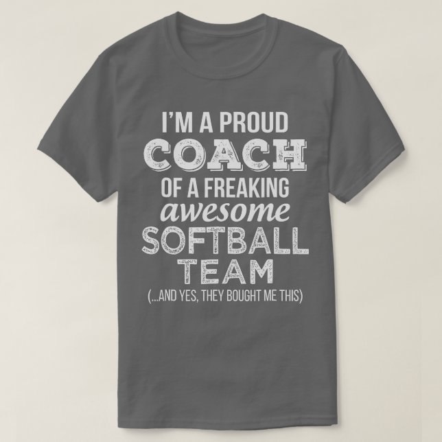 Softball Coach Funny Tack Appreciation Gift  T Shirt (Design framsida)