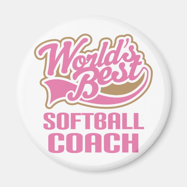 Softball Coach Gift Magnet (Framsidan)