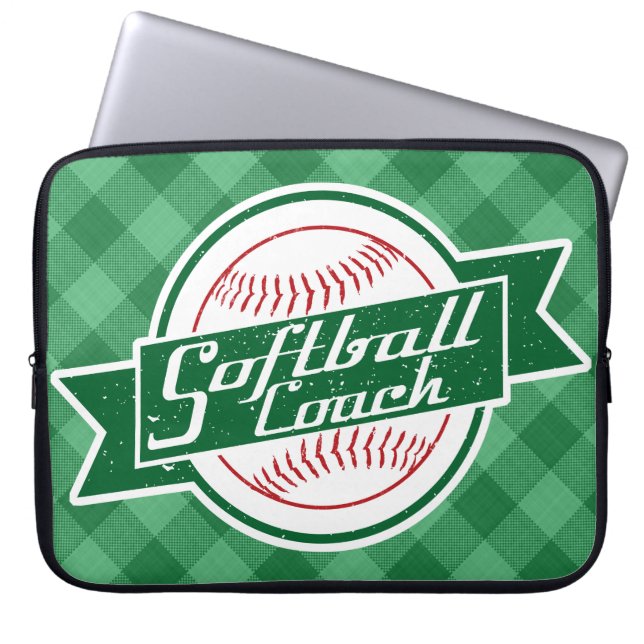 Softball Coach Laptop sleeve (Framsidan)