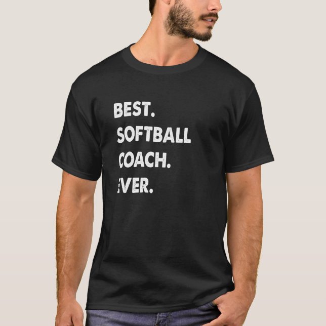 Softball Coach Profess Best Softball Coach T Shirt (Framsida)