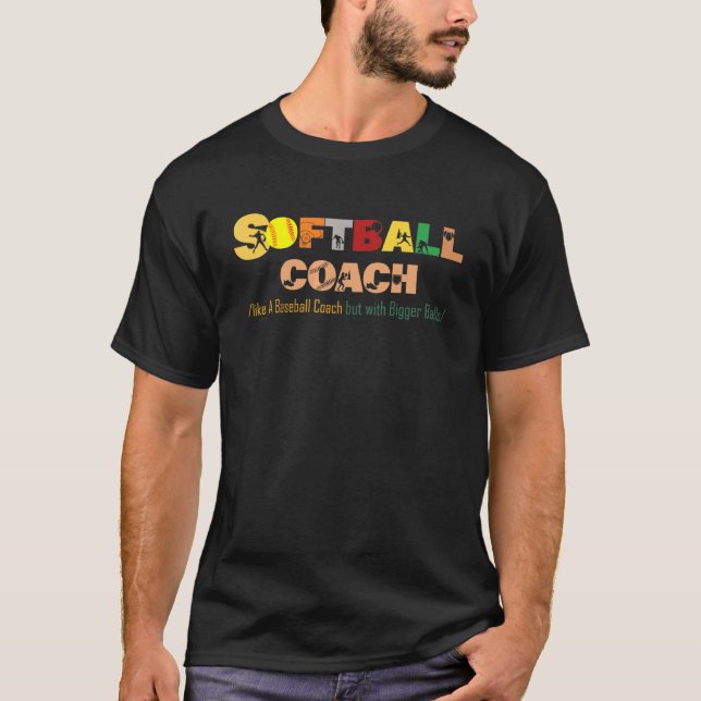 Softball Coach T Shirt (Framsida)
