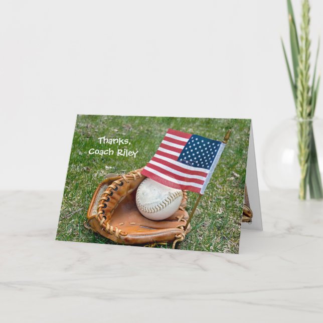 Softball Coach Tack Kort (Framsida)