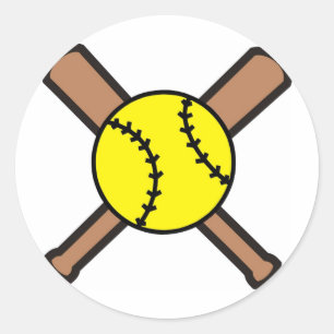 Softball Crossbats Runt Klistermärke