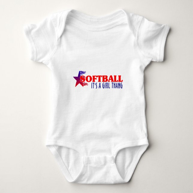 SOFTBALL - Det är en flicka Thang T Shirt (Framsida)
