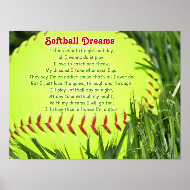 Softball Dikt Poster (Framsidan)