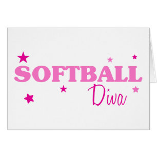 Softball Diva Hälsningskort