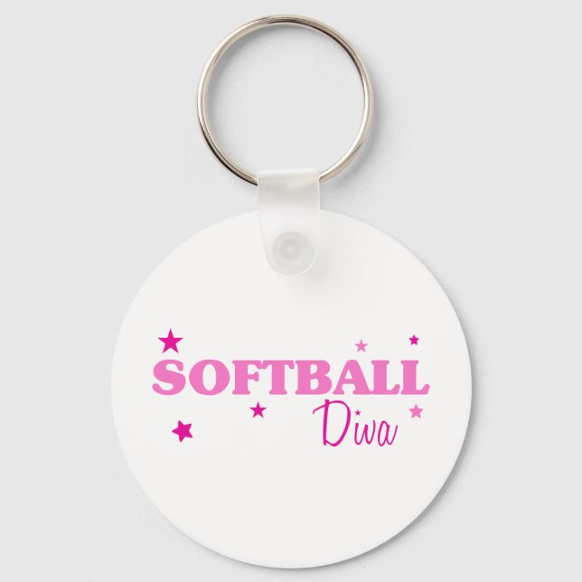 Softball Diva Nyckelring (Framsida)