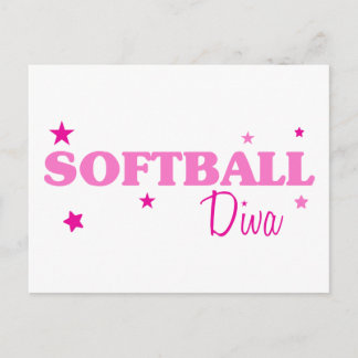Softball Diva Vykort