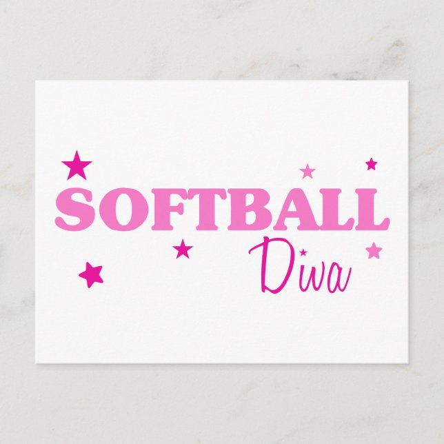 Softball Diva Vykort (Framsida)