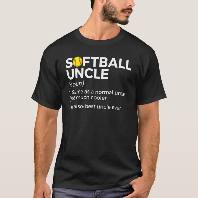 Softball farbror Definition Best farbror T Shirt (Framsida)