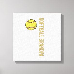 Softball Farfar Vintage Flagg Vektor Design_1 Canvastryck