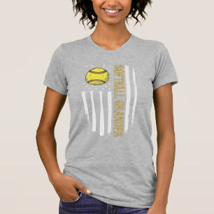 Softball Farfar Vintage Flagg Vektor Design_1 T Shirt