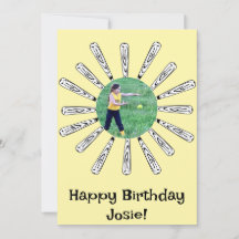 Softball Fladdermus Flower Grattis på födelsedagen