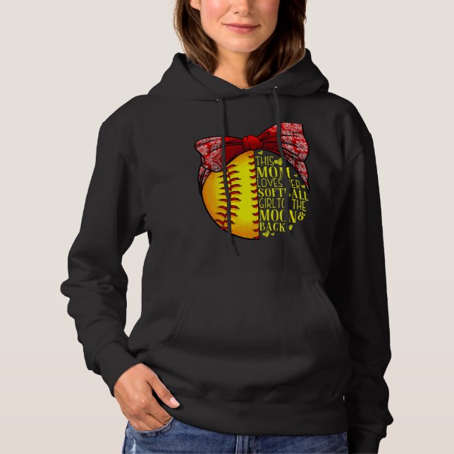 Softball Gift Mamma Women Pitcher Catcher flickor T Shirt (Framsida)