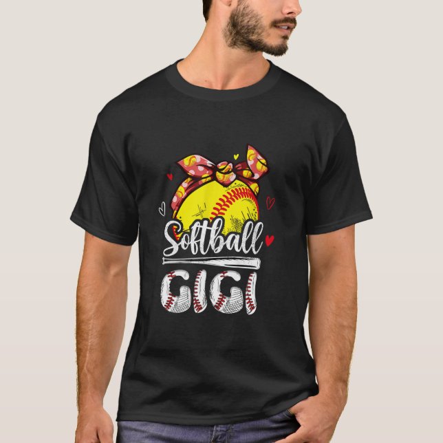 Softball Gigi Softball Player Speldag Mor s Da T Shirt (Framsida)