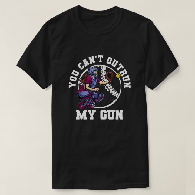 Softball Girl Catcher Softball Player T Shirt (Design framsida)