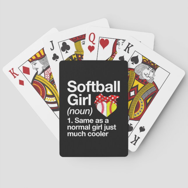 Softball Girl Definition Sassy Sports Casinokort (Baksidan)