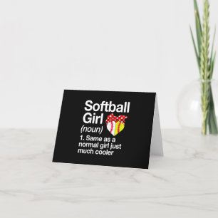Softball Girl Definition Sassy Sports Tack Kort