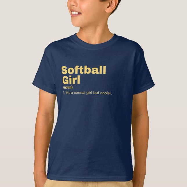 Softball Girl - Softball T Shirt (Framsida)