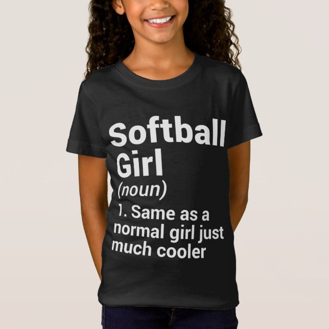 Softball Girl T Shirt (Framsida)