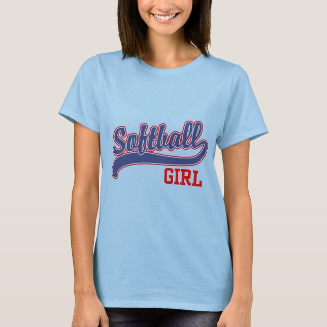 Softball Girl Tee Shirt (Framsida)