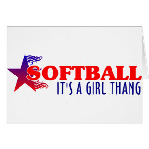 Softball... Girl Thang Hälsningskort