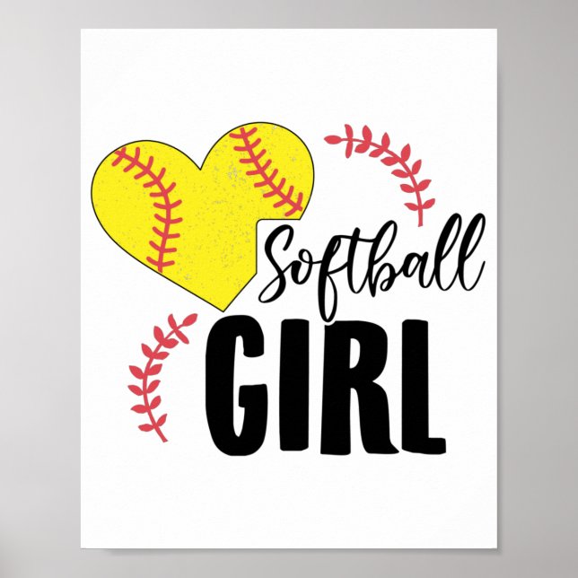 Softball Girl | Yrkesgrupp inom idrott Gift Idea Poster (Framsidan)