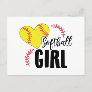 Softball Girl Yrkesgrupp inom idrott Gift Idea Vykort