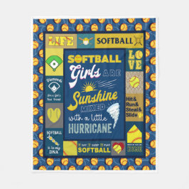 Softball Girls är Sunshine Fleecefilt