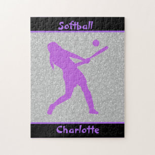 Softball Girls Lila & Silver Gnistra Pussel