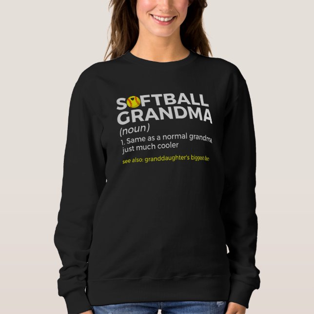Softball Grandma Definition Granddaughter's Bigges T Shirt (Framsida)