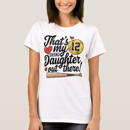 Softball Grandma Det är Min mordotters Anpassnings T Shirt