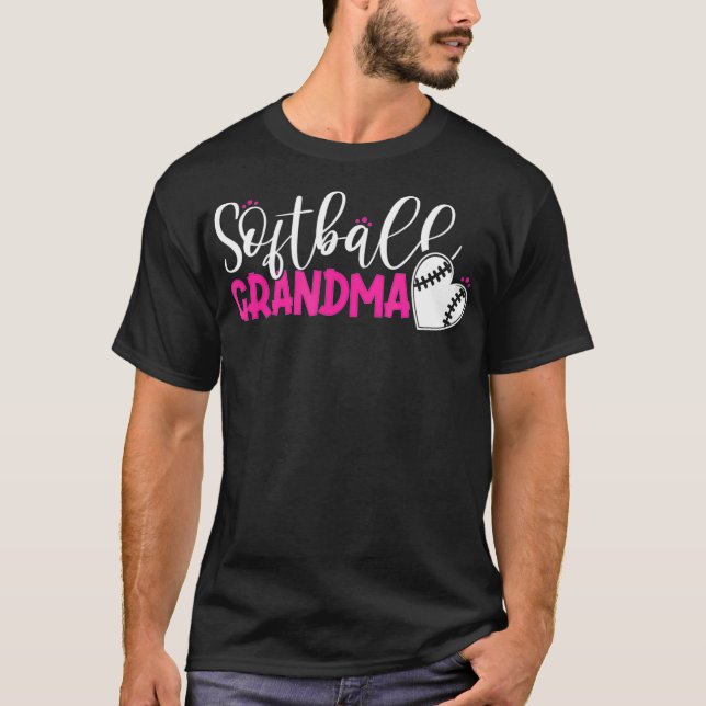 Softball Grandma Funny Softball Player Novelty Gif T Shirt (Framsida)