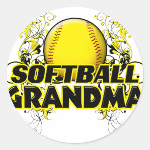 Softball Grandma (kor).png Runt Klistermärke